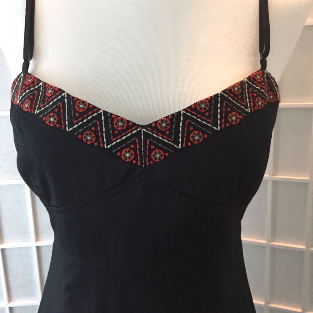 BCBG MAXAZRIA Black Embroidered Dress. Like new!
